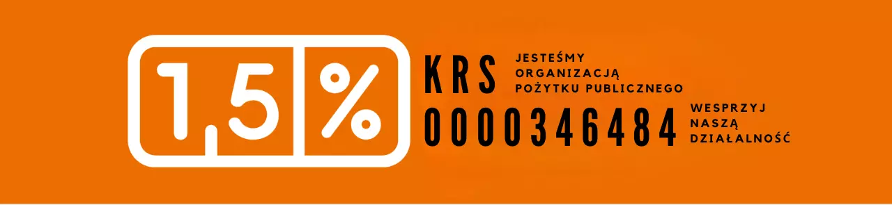 baner_1_5_procent baner z napisem 1,5% jesteśmy organizacją pożytku publicznego